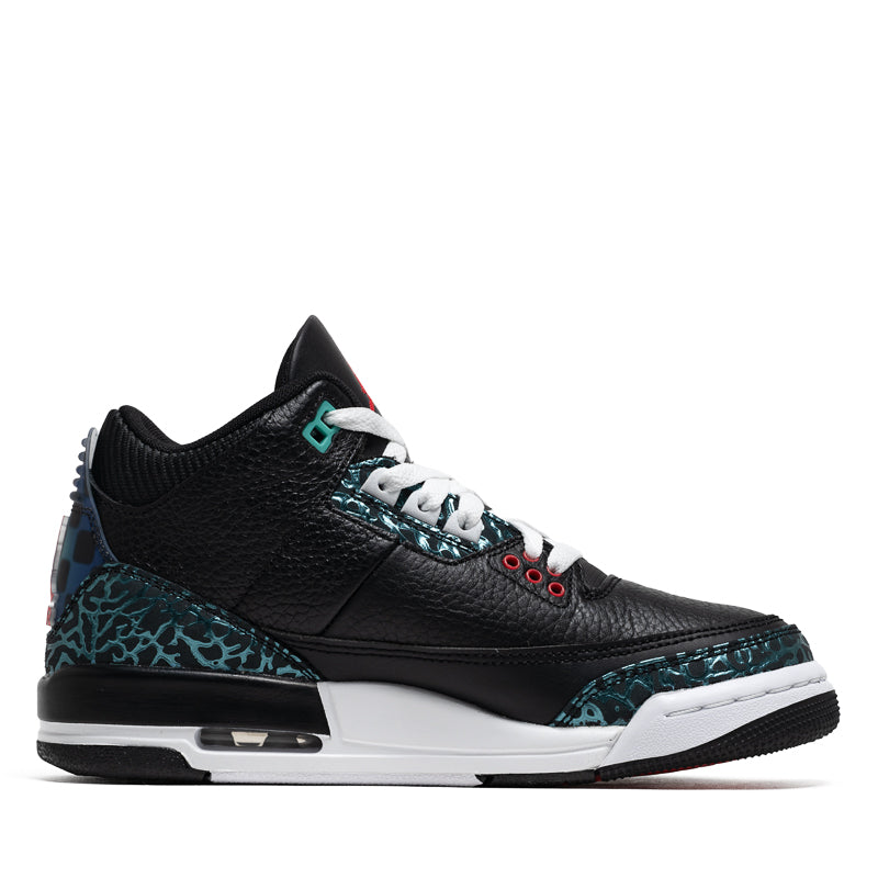 Air Jordan 3 Retro SE 'Moto' (GS) - Black/Siren Red