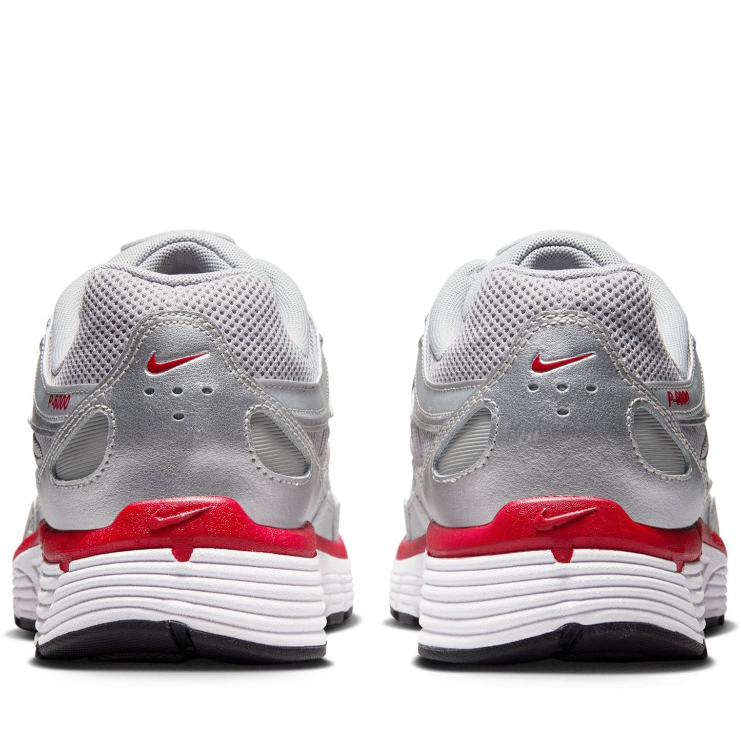 Nike P-6000 - Metallic Silver/Gym Red