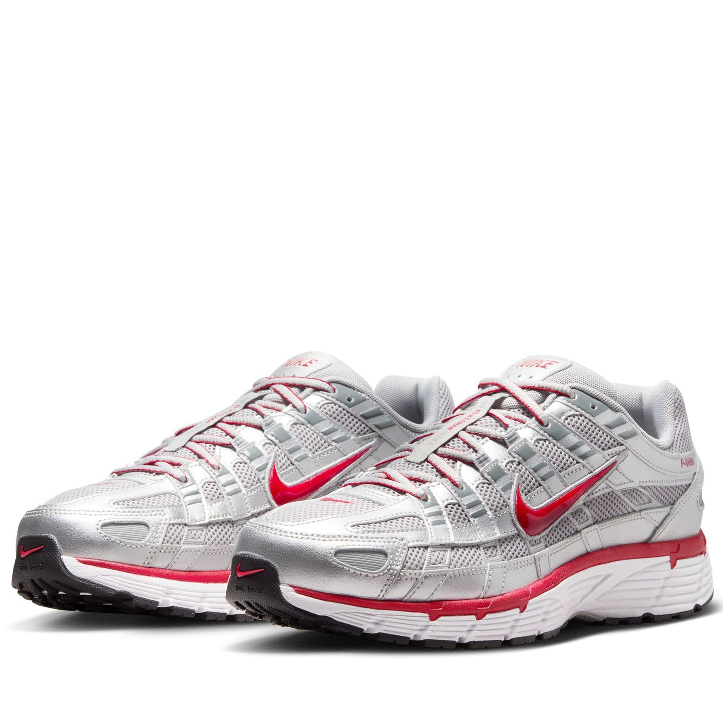 Nike P-6000 - Metallic Silver/Gym Red