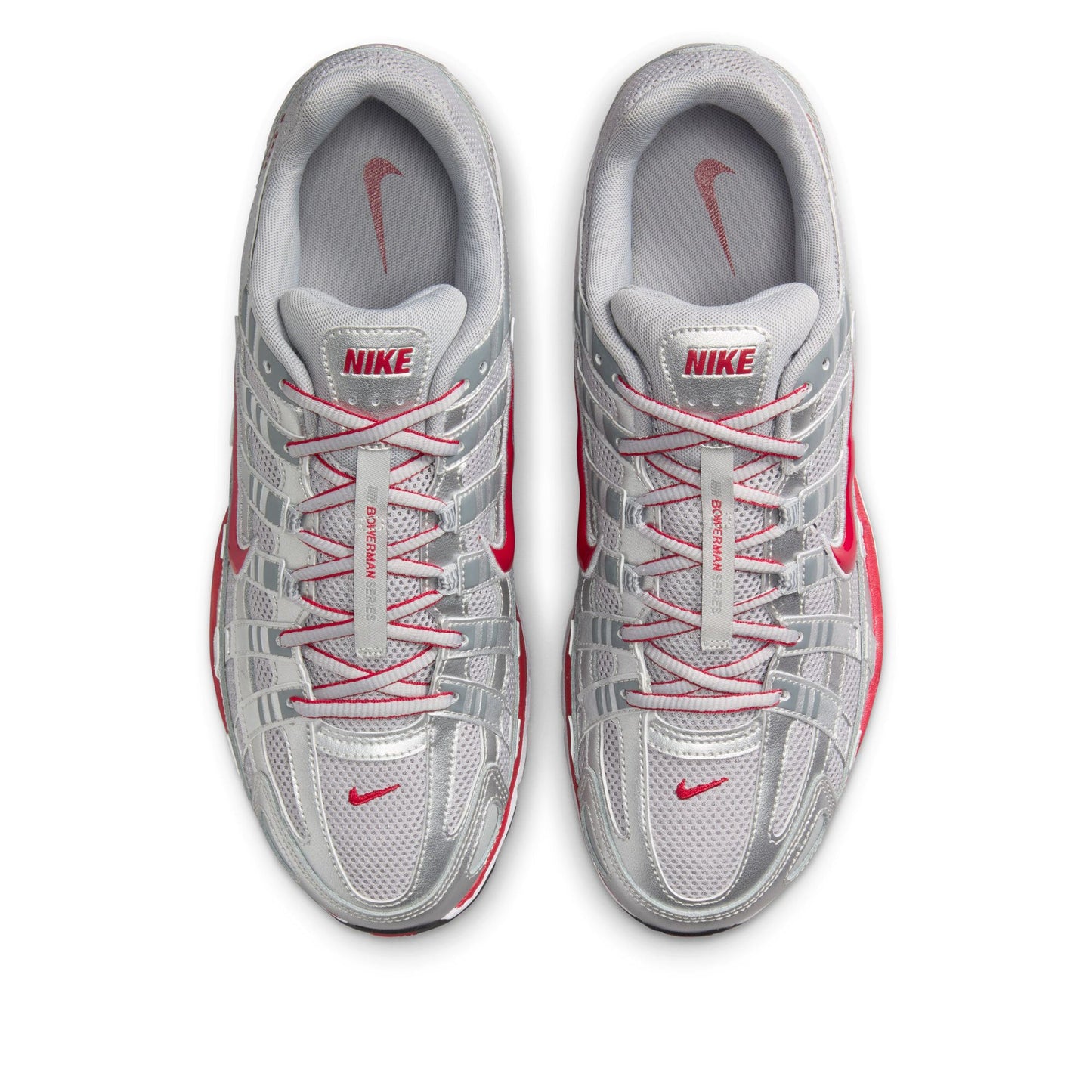 Nike P-6000 - Metallic Silver/Gym Red