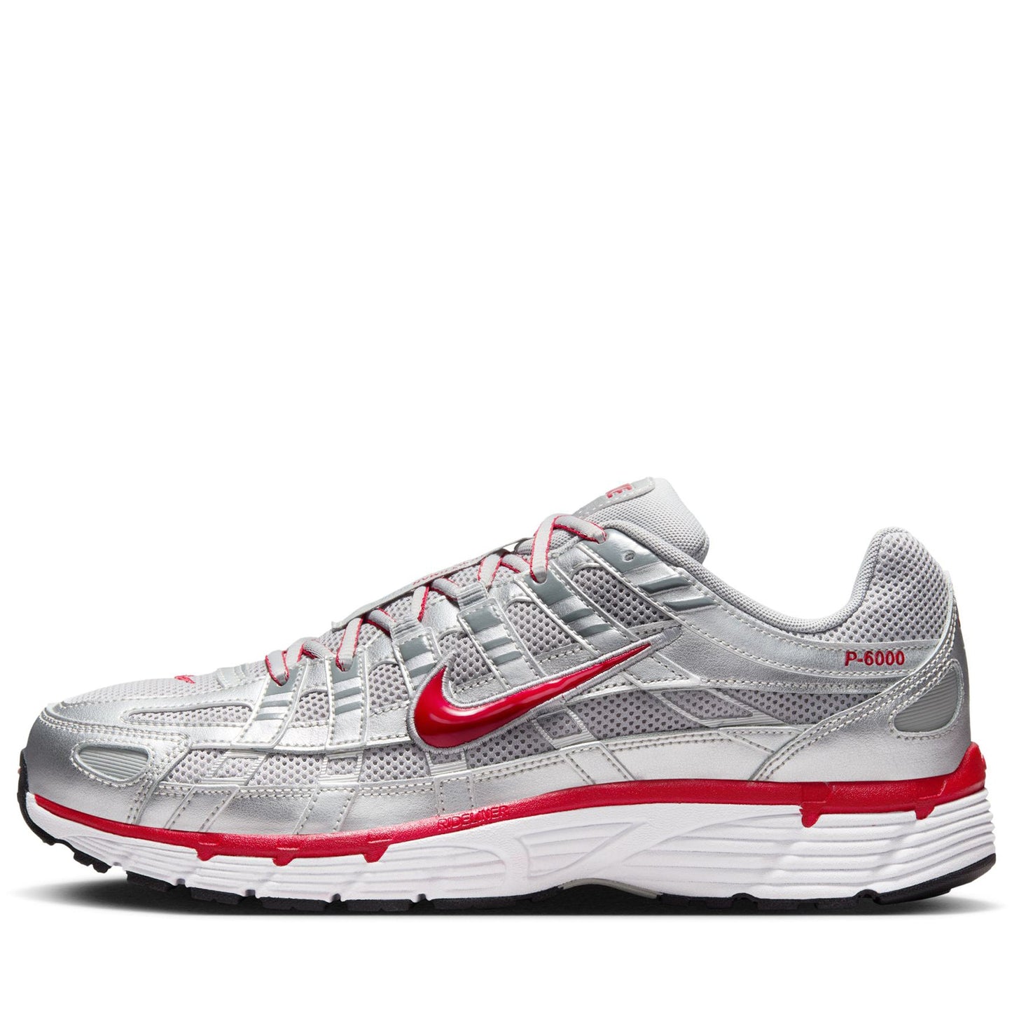 Nike P-6000 - Metallic Silver/Gym Red