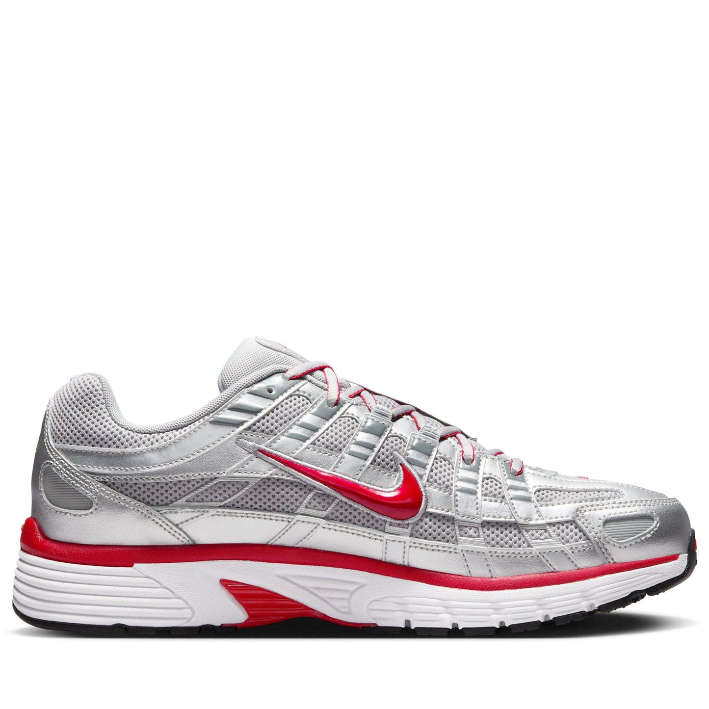 Nike P-6000 - Metallic Silver/Gym Red