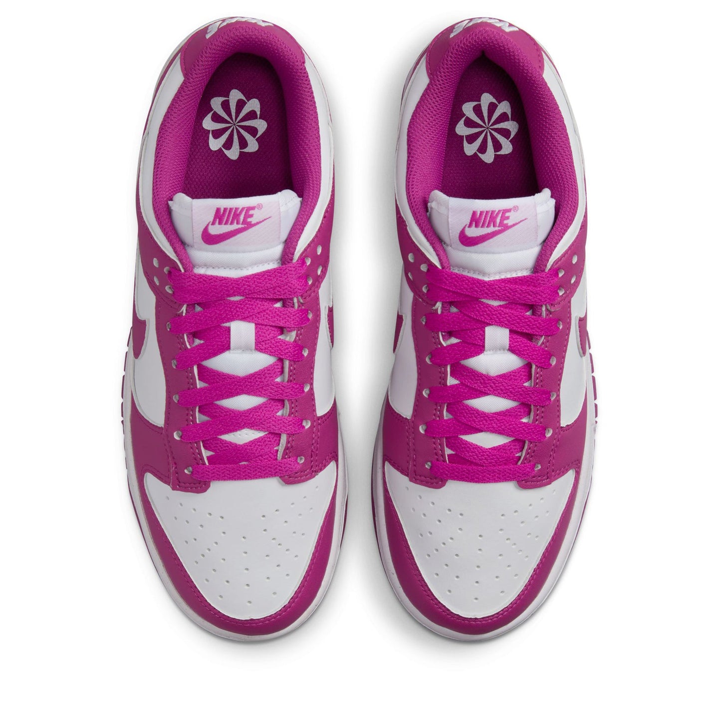 Women's Nike Dunk Low - White/Hot Fuchsia