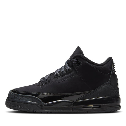 Air Jordan 3 Retro 'Black Cat' (GS) - Black/Dark Charcoal