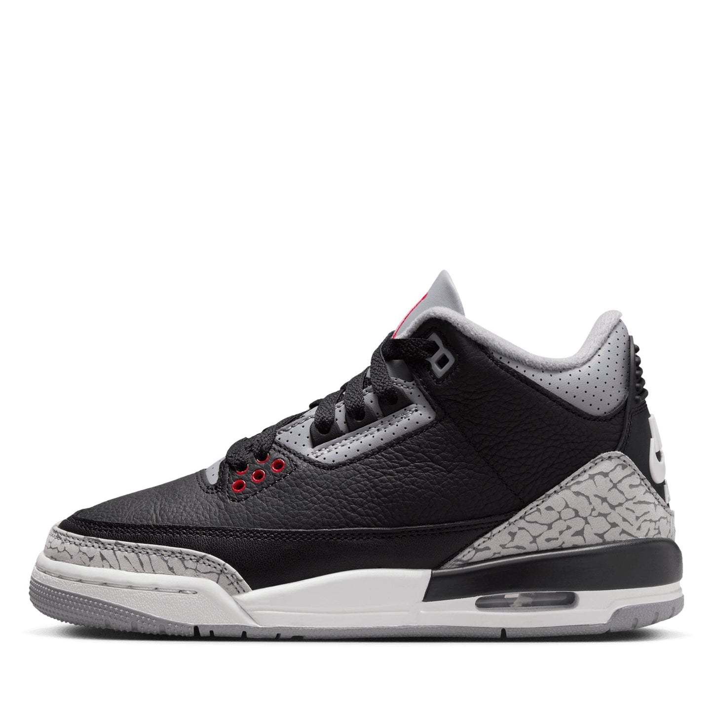 Air Jordan 3 Retro 'Black Cement' (GS) - Black/Fire Red