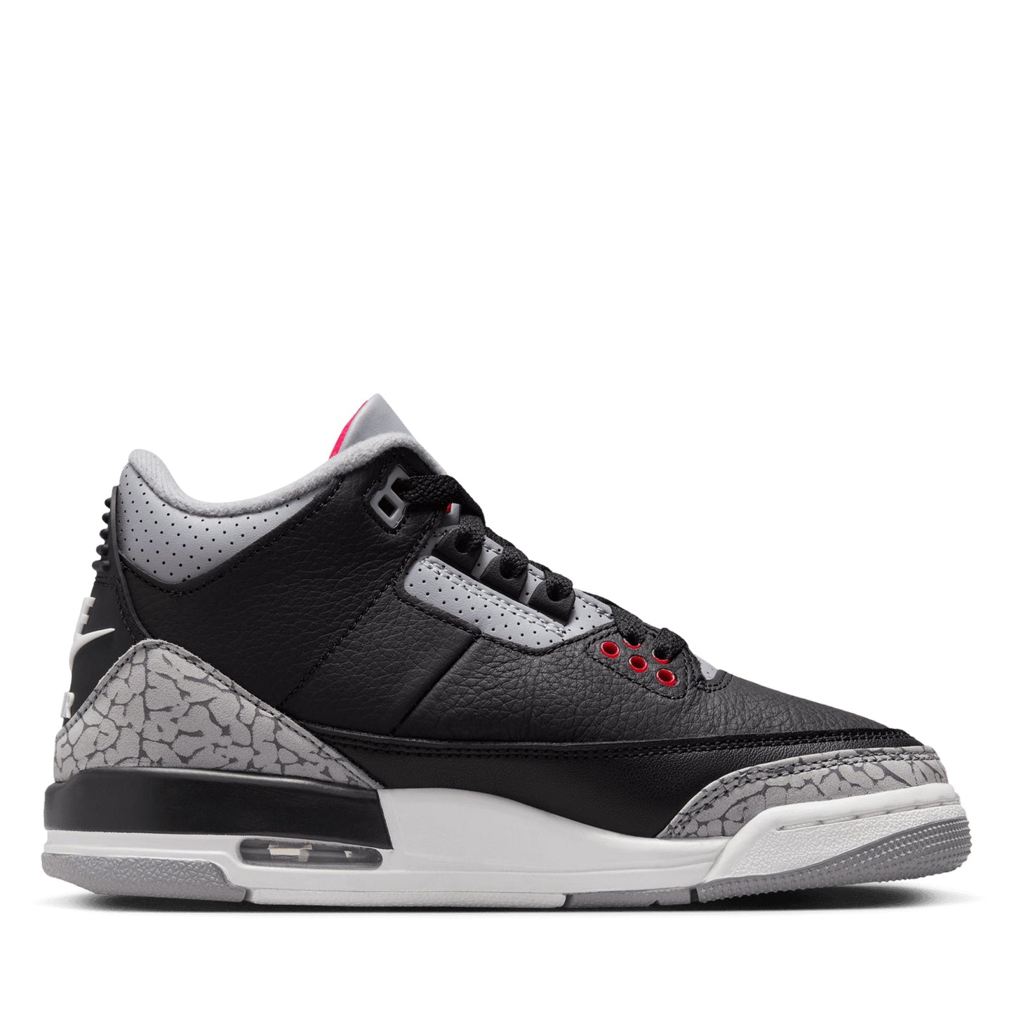 Air Jordan 3 Retro 'Black Cement' (GS) - Black/Fire Red