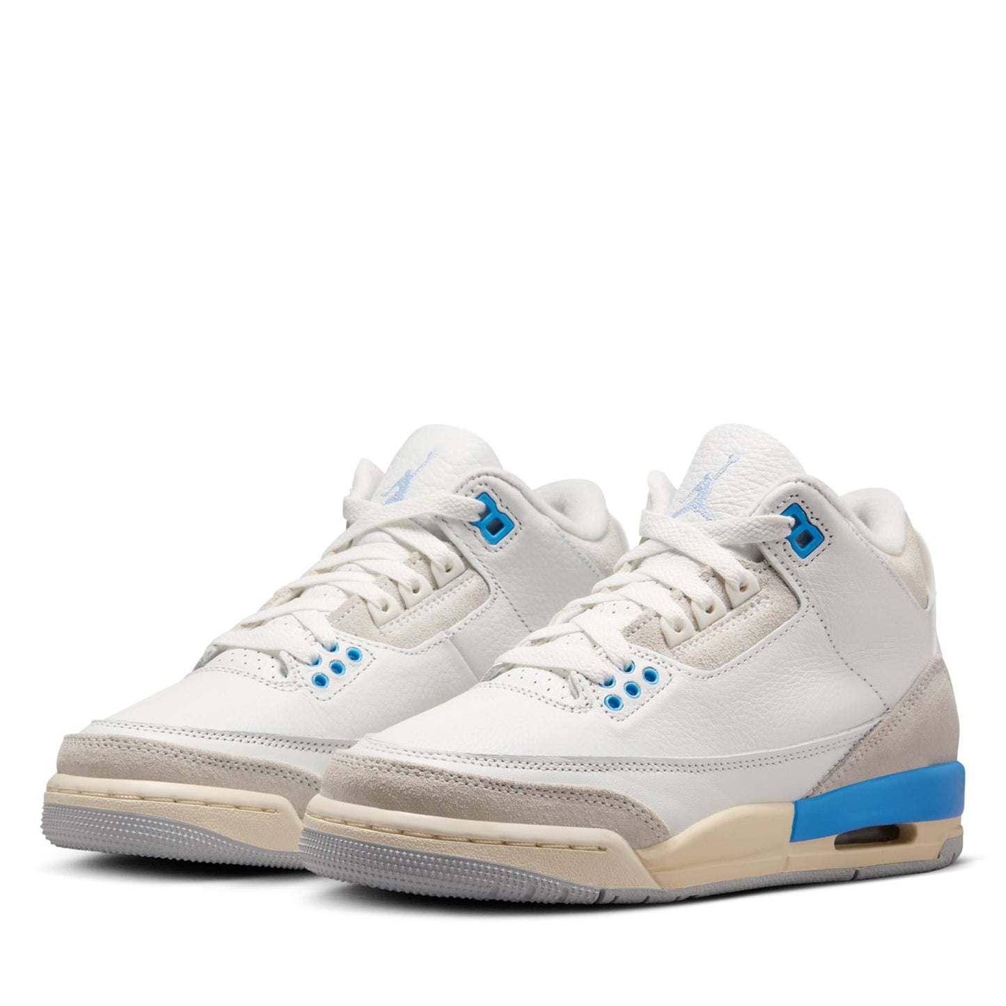 Air Jordan 3 Retro (GS) 'Lucky Shorts' - Summit White/Hydrogen Blue