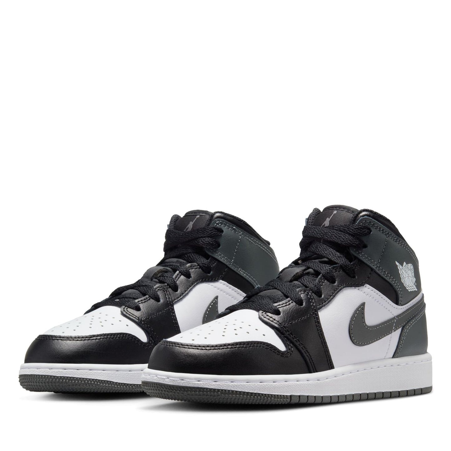 Air Jordan 1 Mid (GS) - Black/Iron Grey