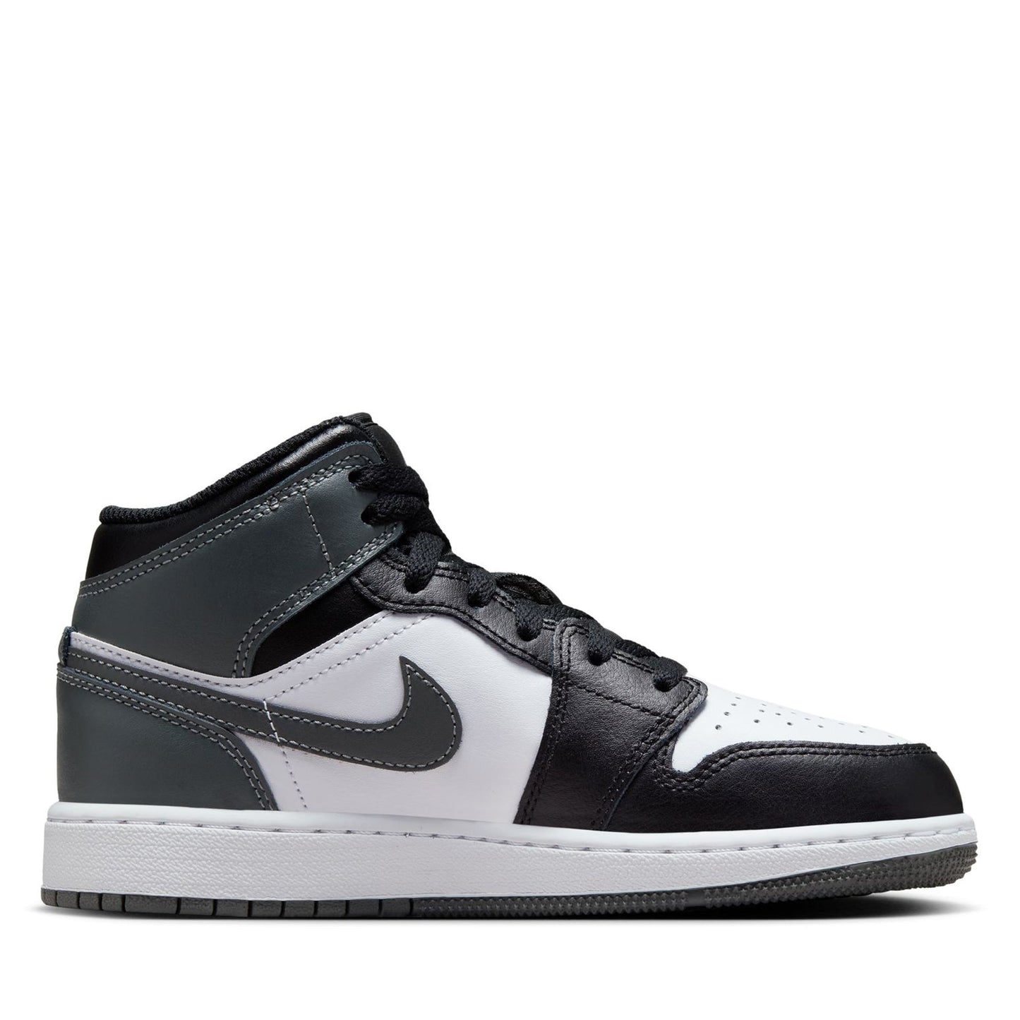 Air Jordan 1 Mid (GS) - Black/Iron Grey