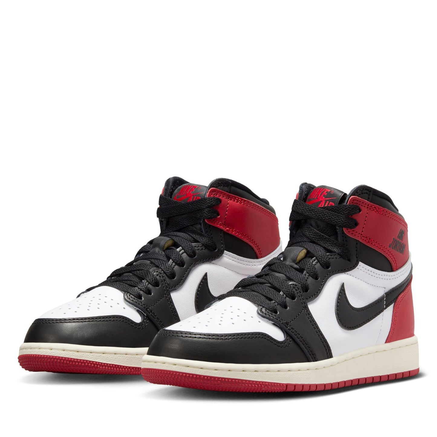 Air Jordan 1 Retro High OG 'Black Toe Reimagined' (GS) - White/Varsity Red