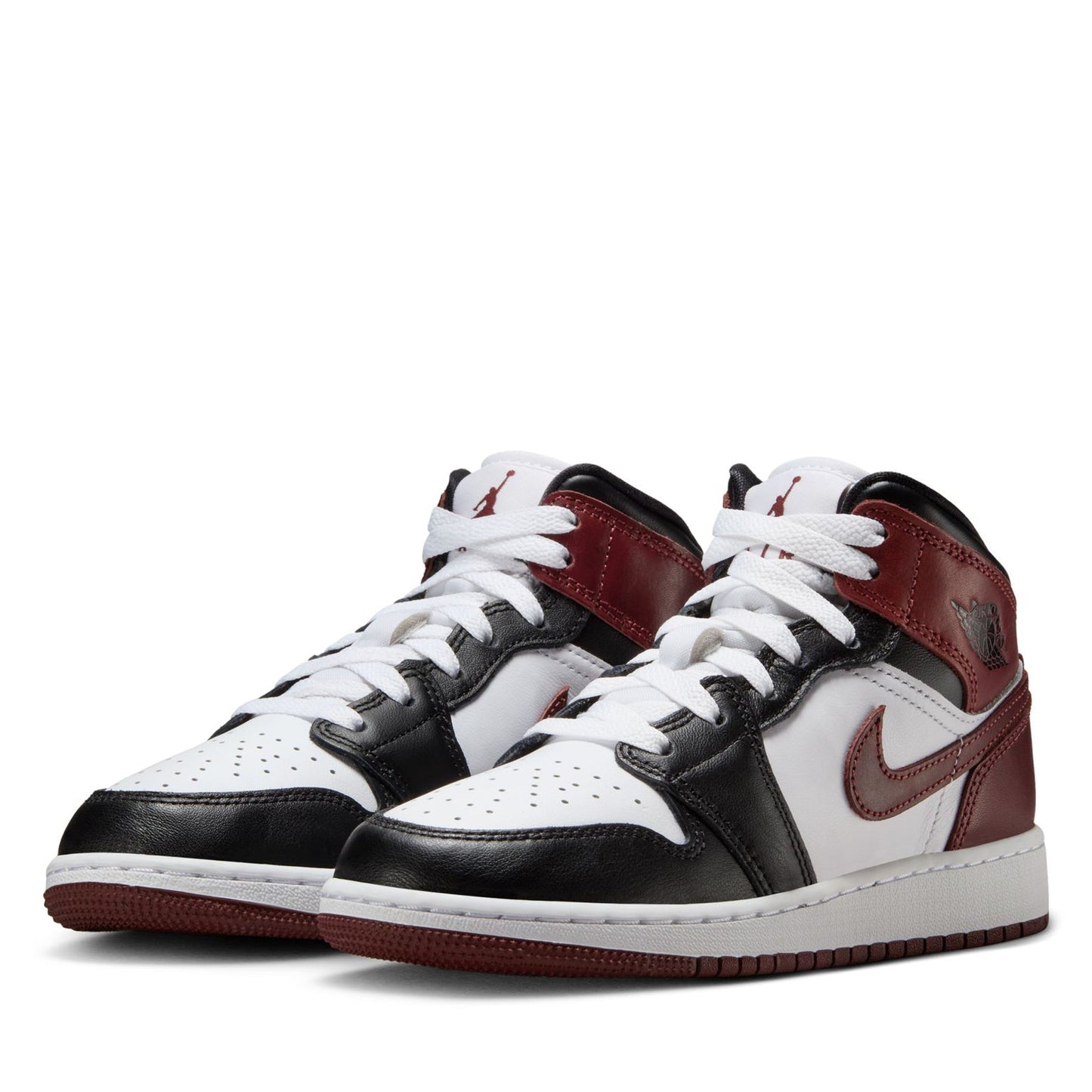 Air Jordan 1 Mid SE (GS) - White/Dark Pony