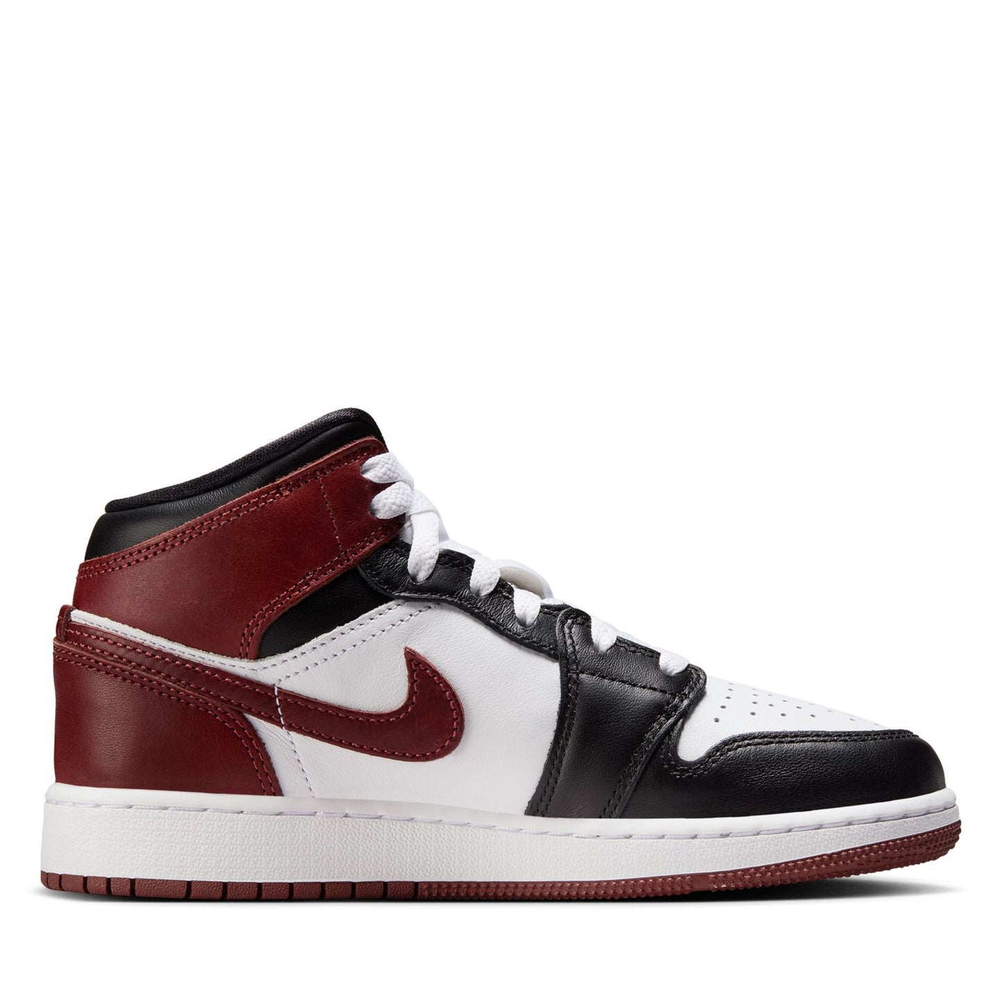 Air Jordan 1 Mid SE (GS) - White/Dark Pony