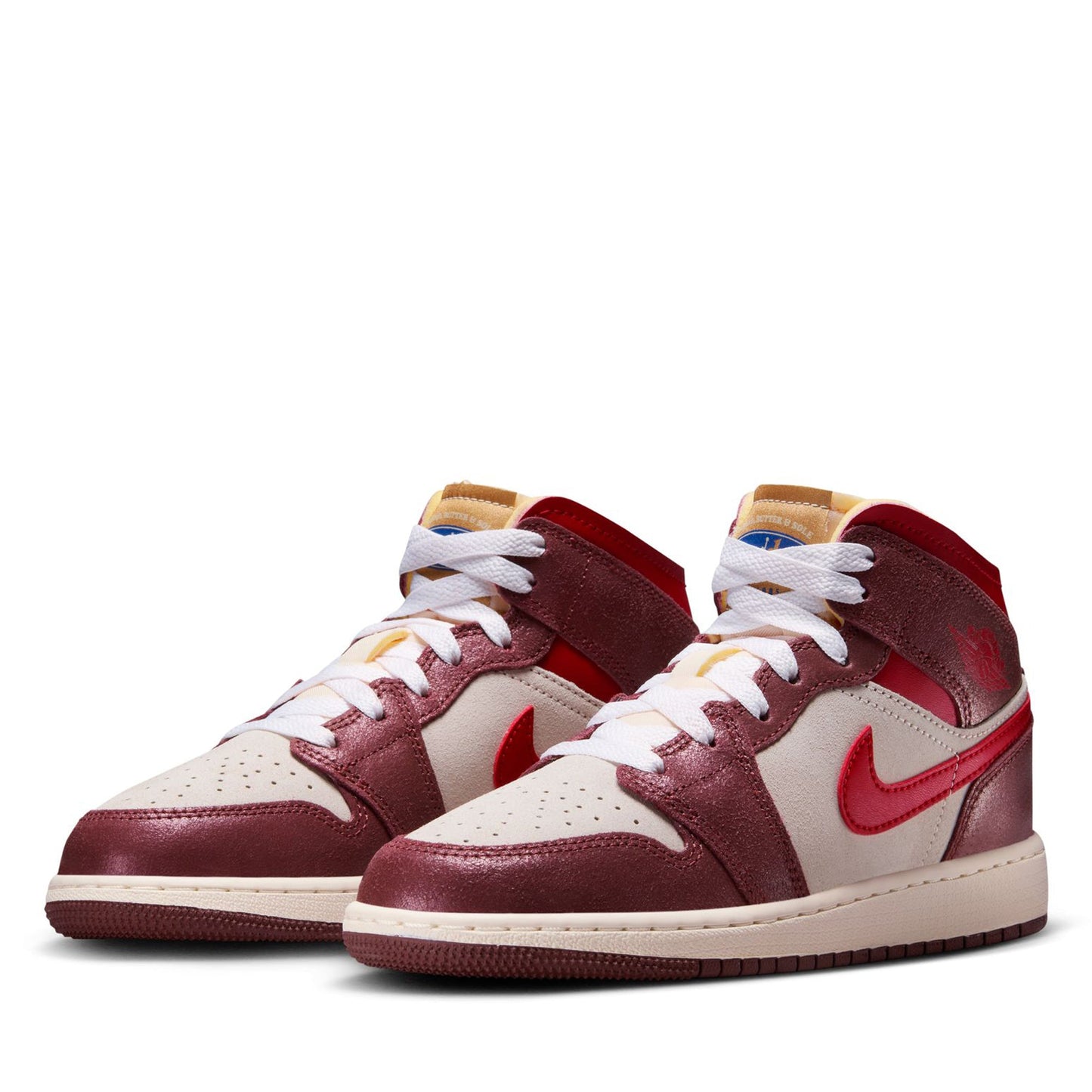 Air Jordan 1 Mid SE 'Breakfast' (GS) - Coconut Milk/Varsity Red