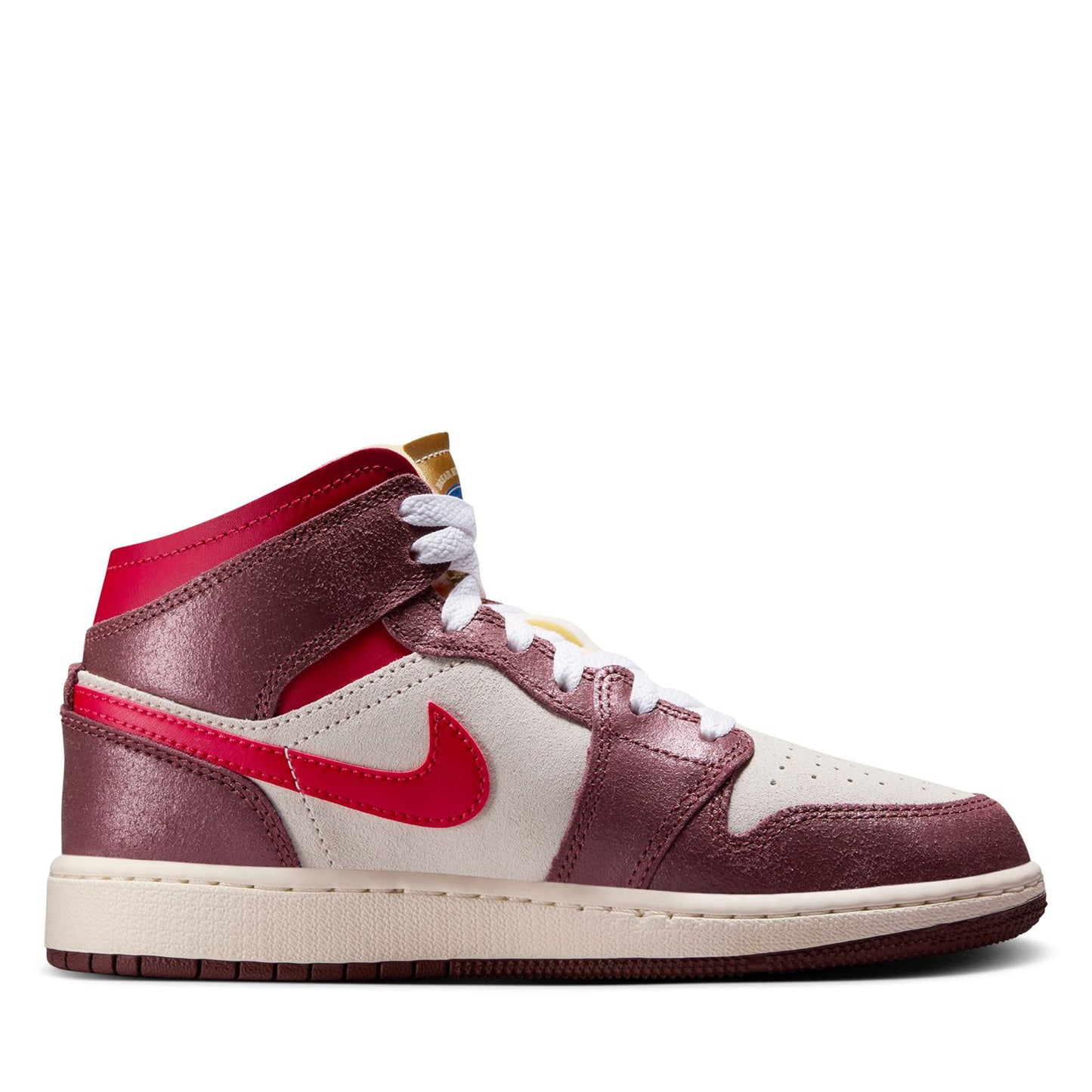 Air Jordan 1 Mid SE 'Breakfast' (GS) - Coconut Milk/Varsity Red