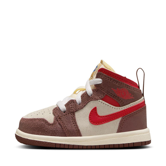 Jordan 1 Mid SE 'Breakfast' (TD) - Coconut Milk/Varsity Red