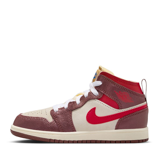 Jordan 1 Mid SE 'Breakfast' (PS) - Coconut Milk/Varsity Red