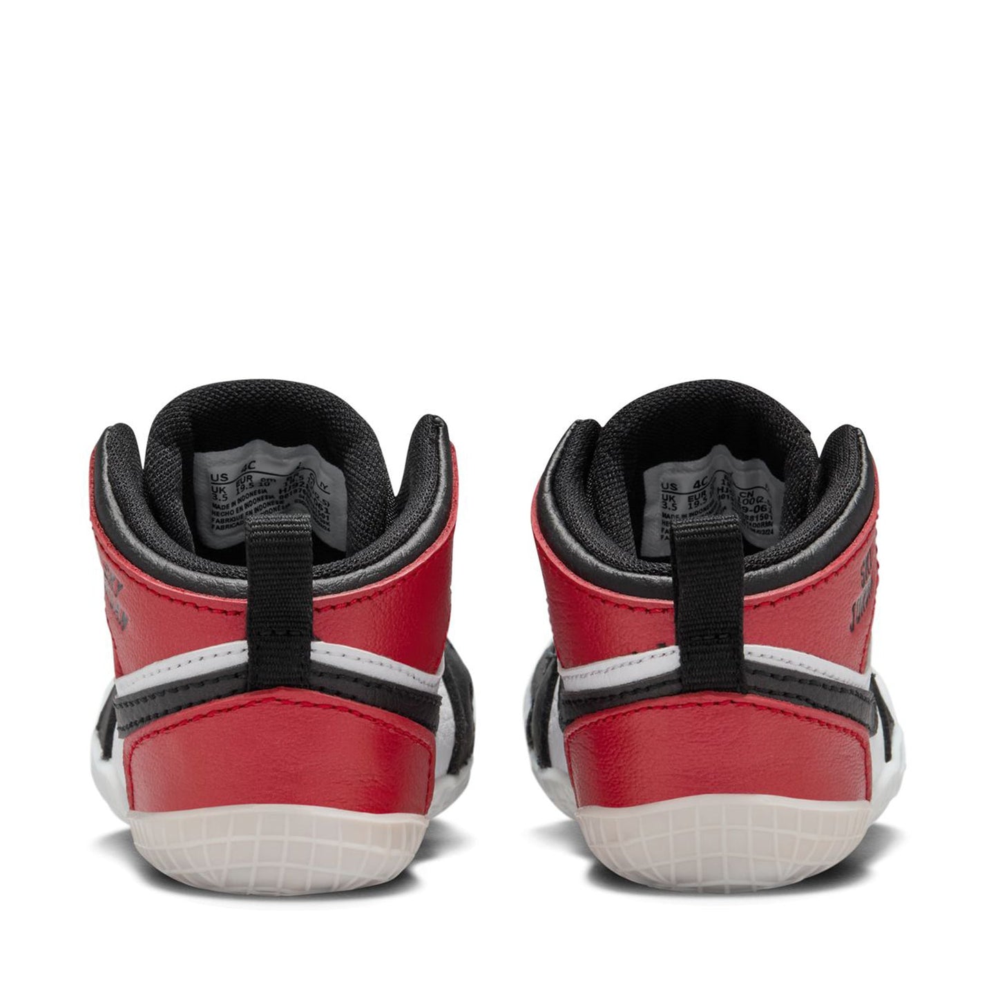 Jordan 1 Crib Bootie 'Black Toe Reimagined' (CB) - Black/Varsity Red