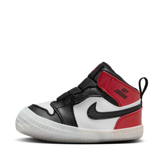 Jordan 1 Crib Bootie 'Black Toe Reimagined' (CB) - Black/Varsity Red