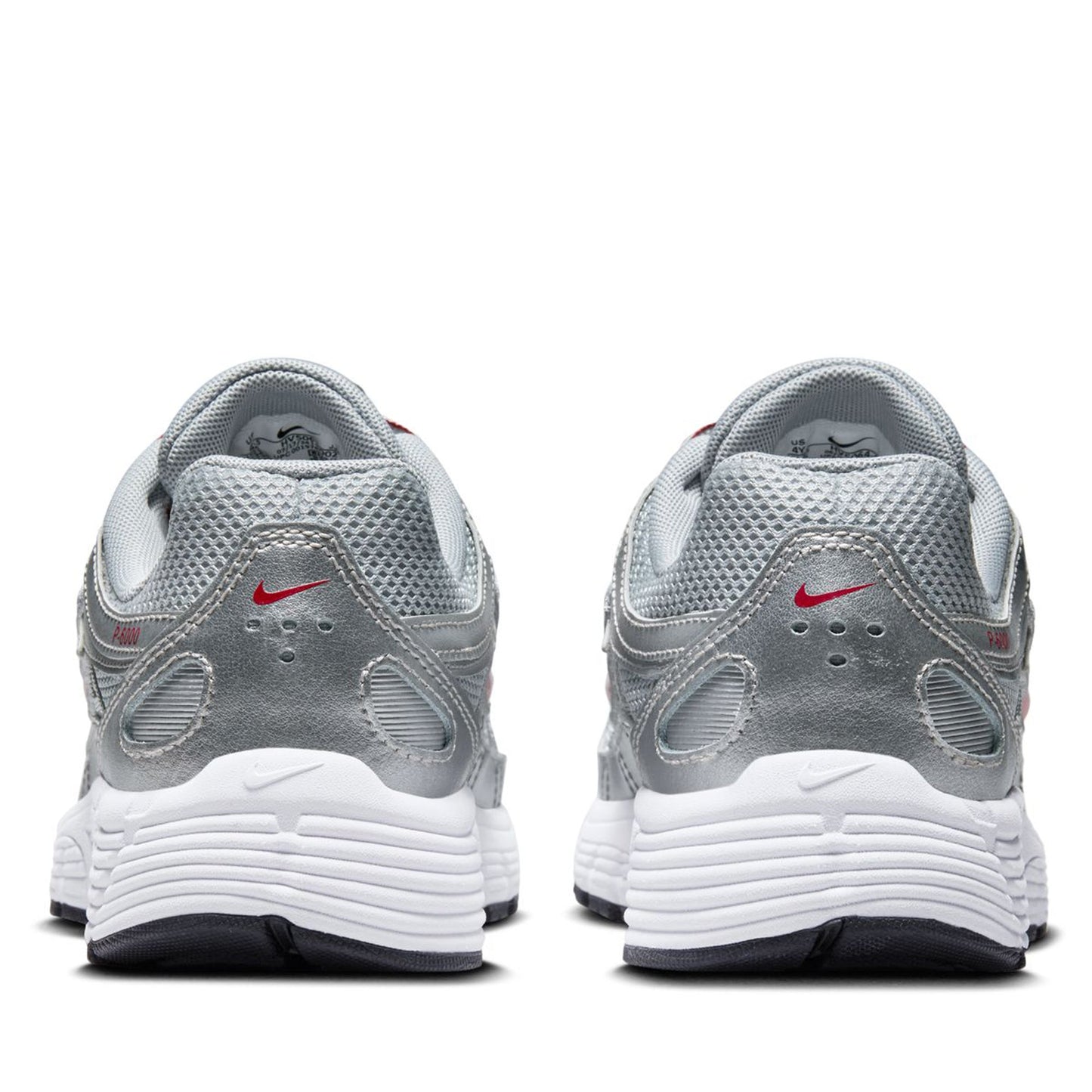 Nike P-6000 (GS) - Metallic Silver/Gym Red