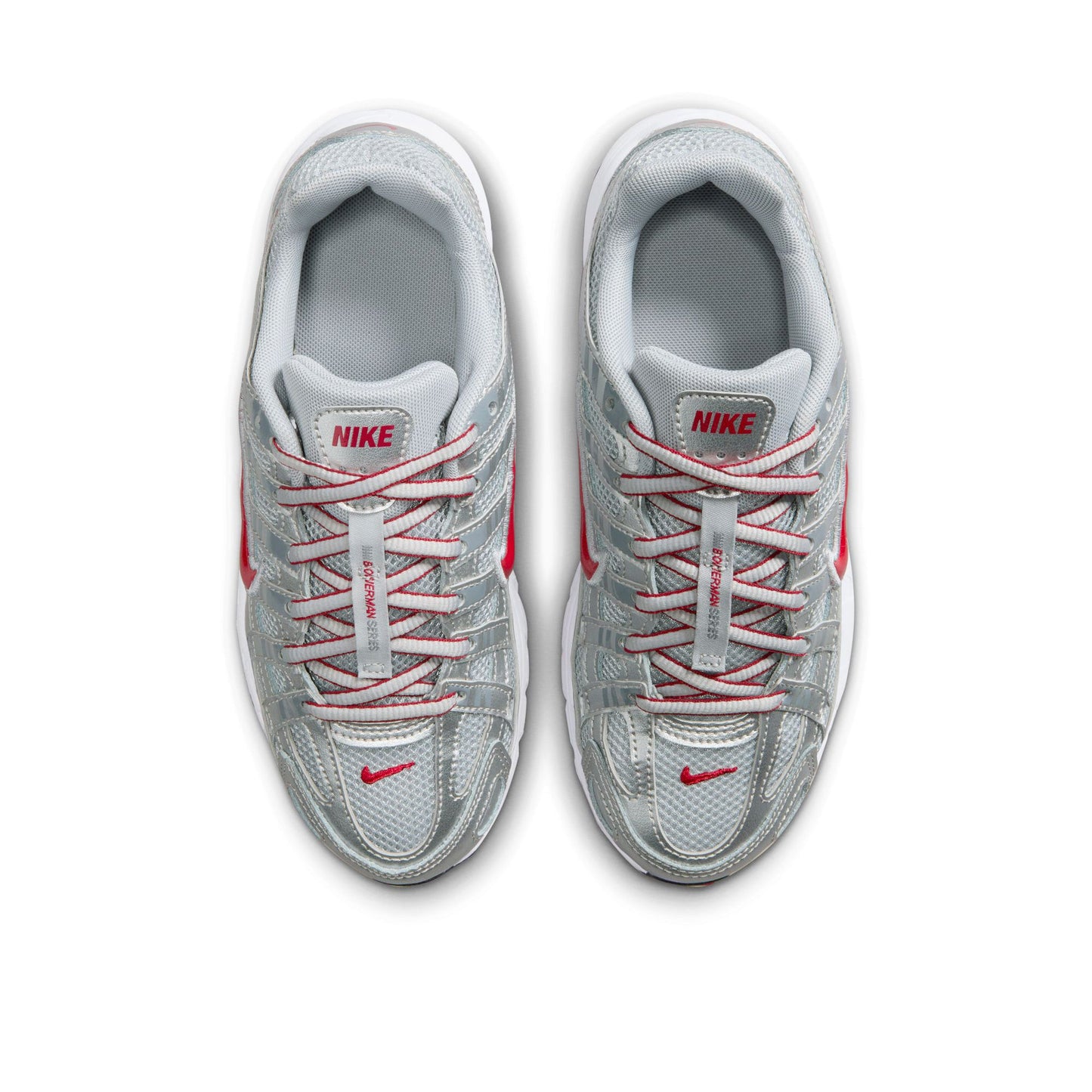 Nike P-6000 (GS) - Metallic Silver/Gym Red