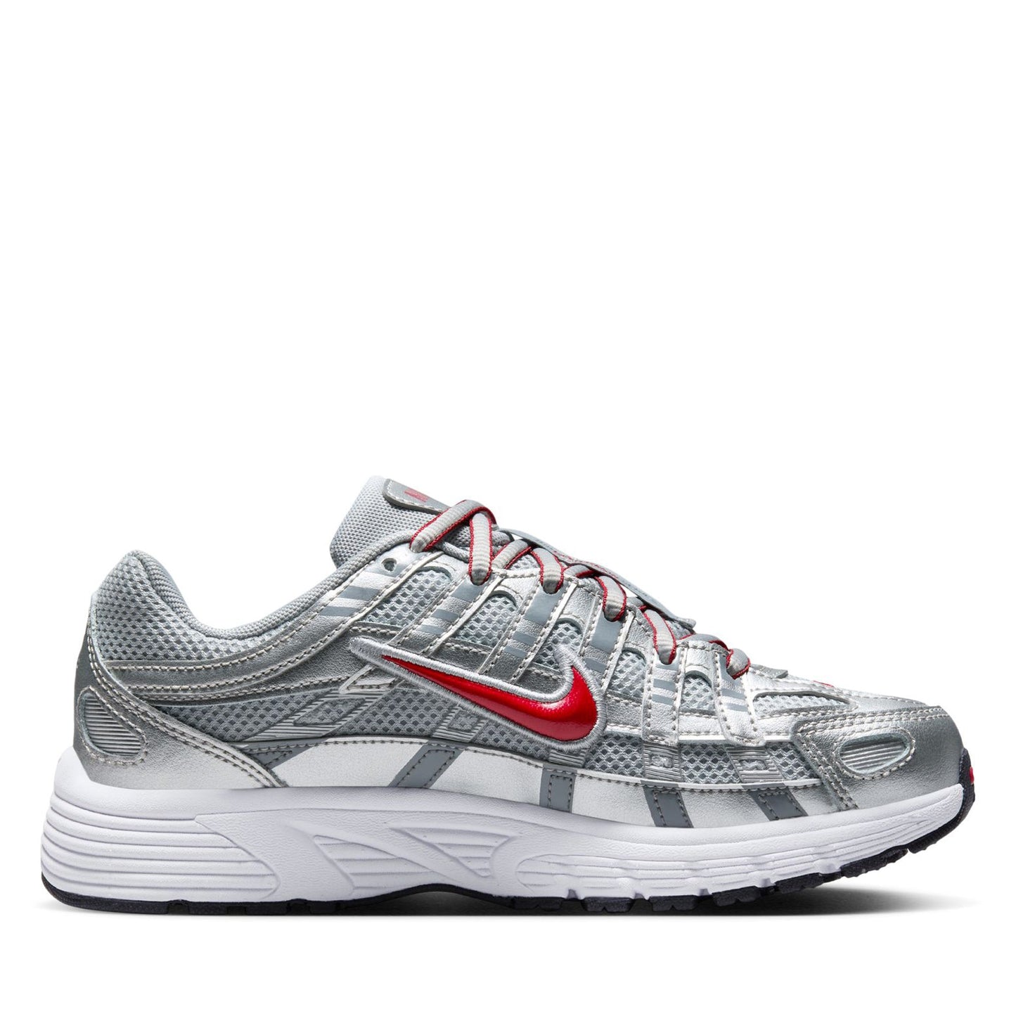 Nike P-6000 (GS) - Metallic Silver/Gym Red