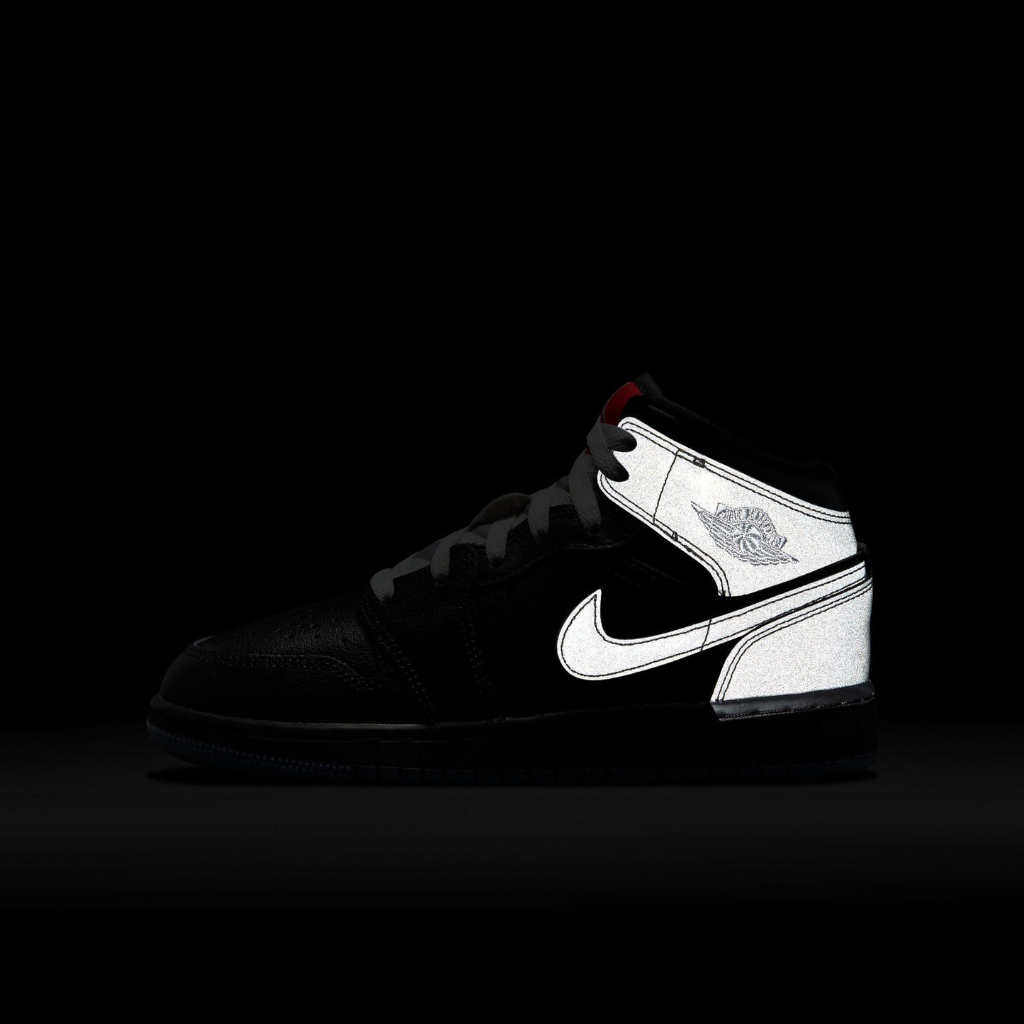 Air Jordan 1 Mid (GS) - Black/Wolf Grey