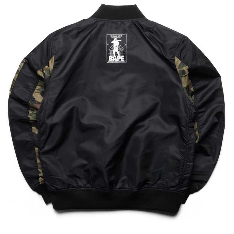 A Bathing Ape 1st Camo Bomber Jacket - Black