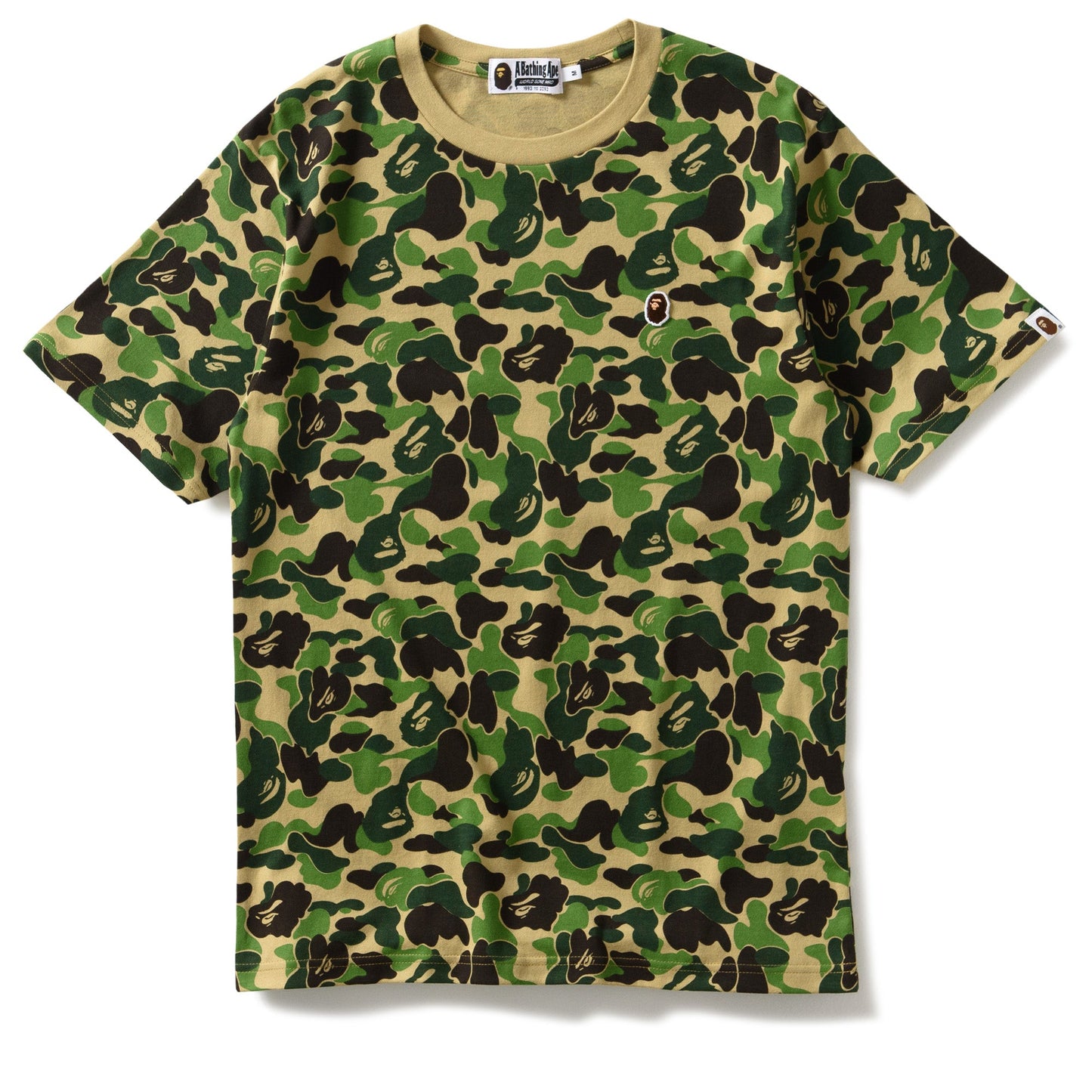 A Bathing Ape ABC Camo Ape Head One Point Tee - Green