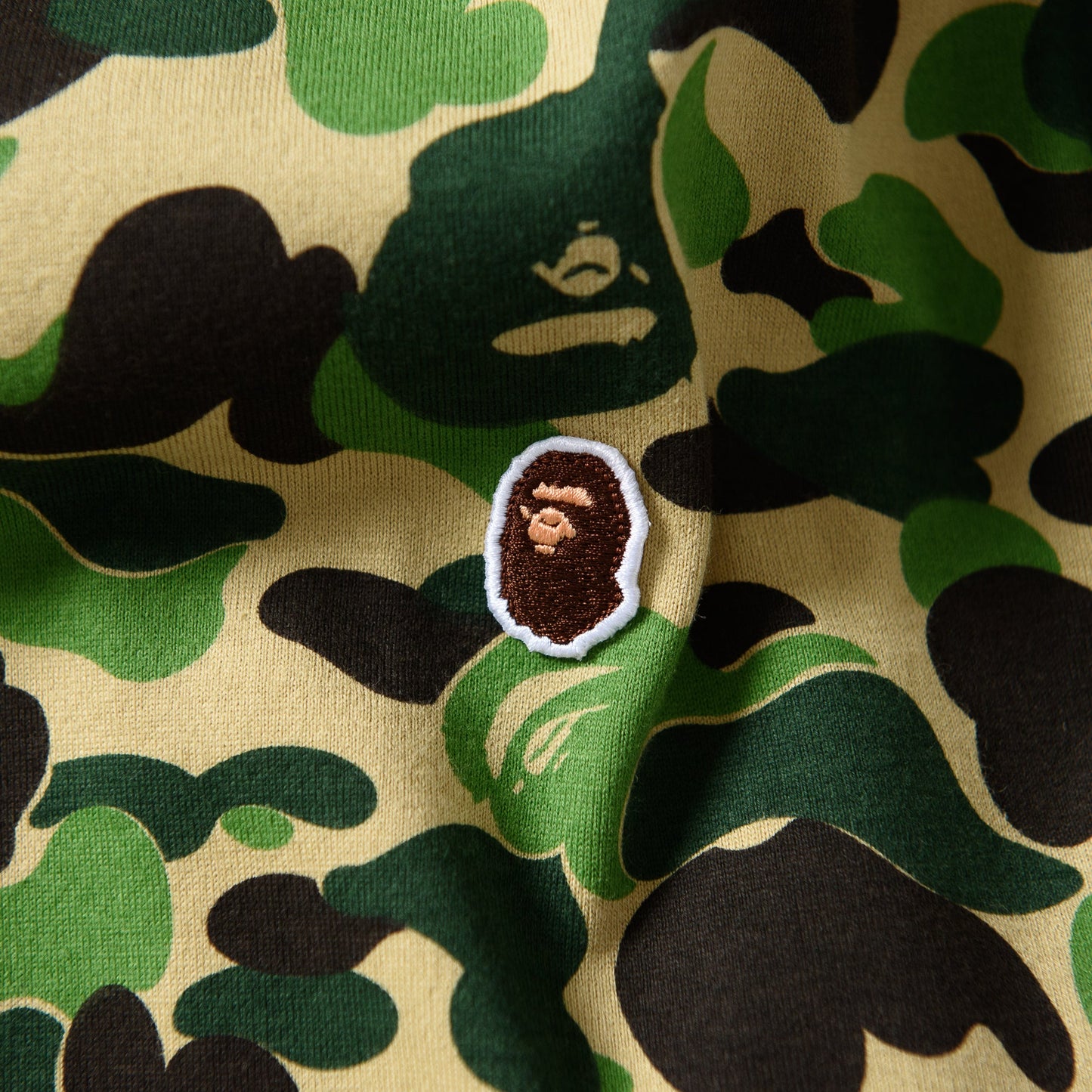 A Bathing Ape ABC Camo Ape Head One Point Tee - Green