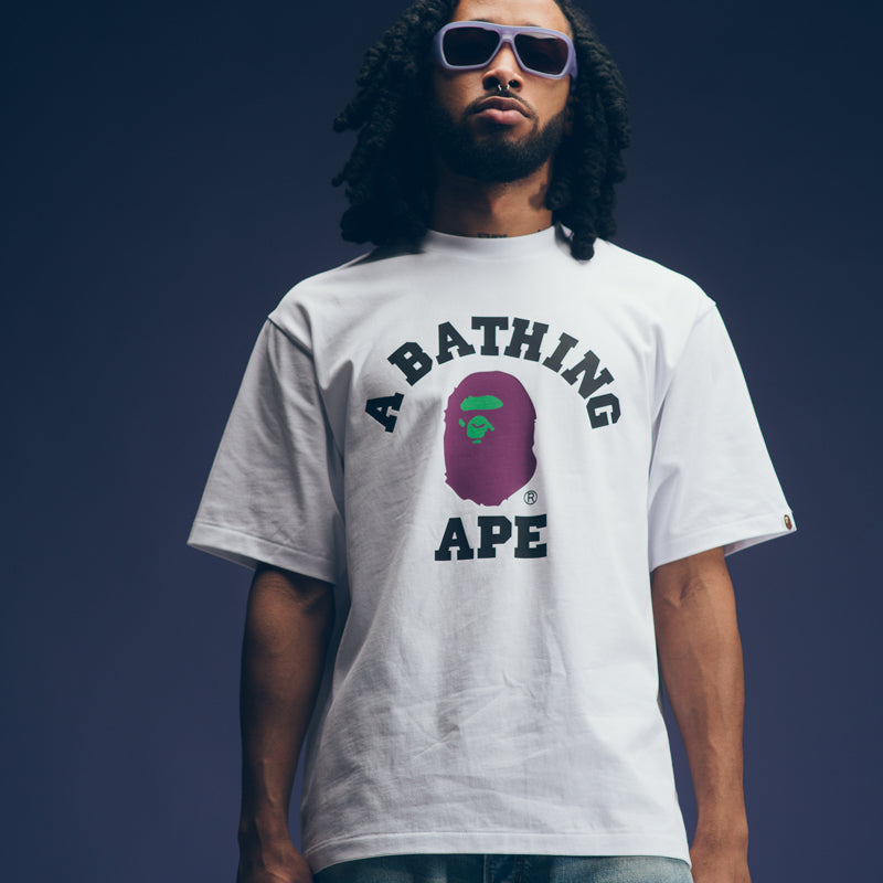 A Bathing Ape College Tee - White