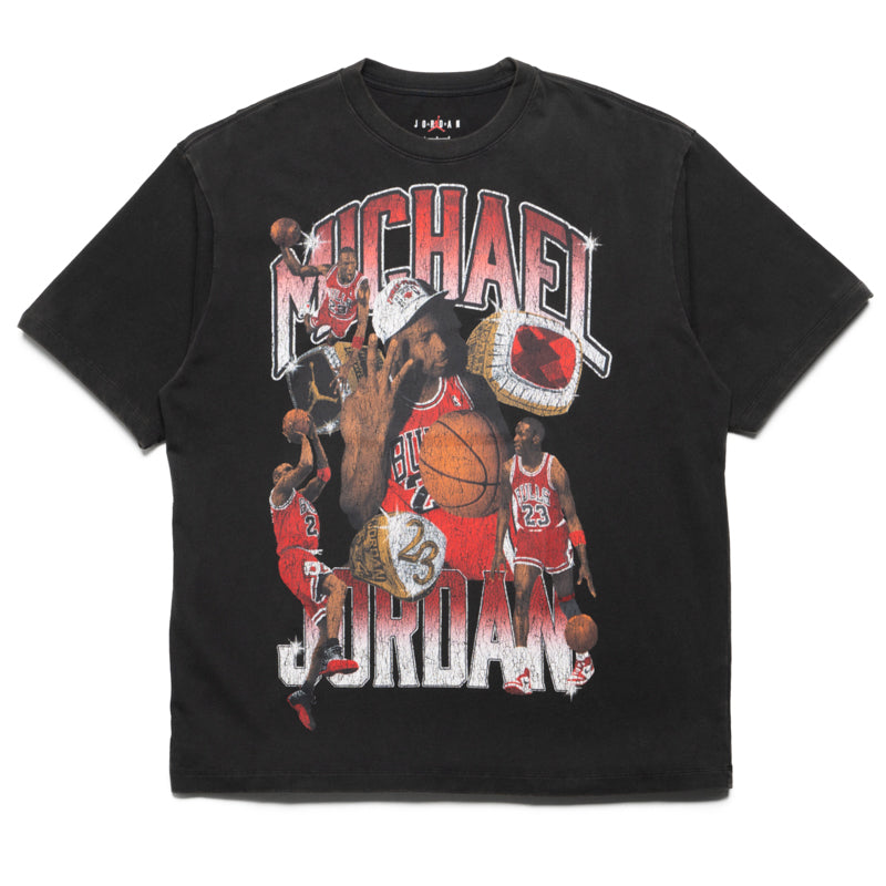 Jordan Flight Essentials Oversized Graphic Tee - Black/Varsity Red