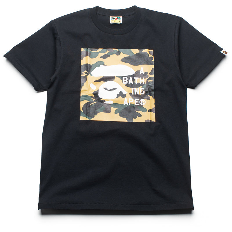 A Bathing Ape 1st Camo Face Tag Logo Tee - Black