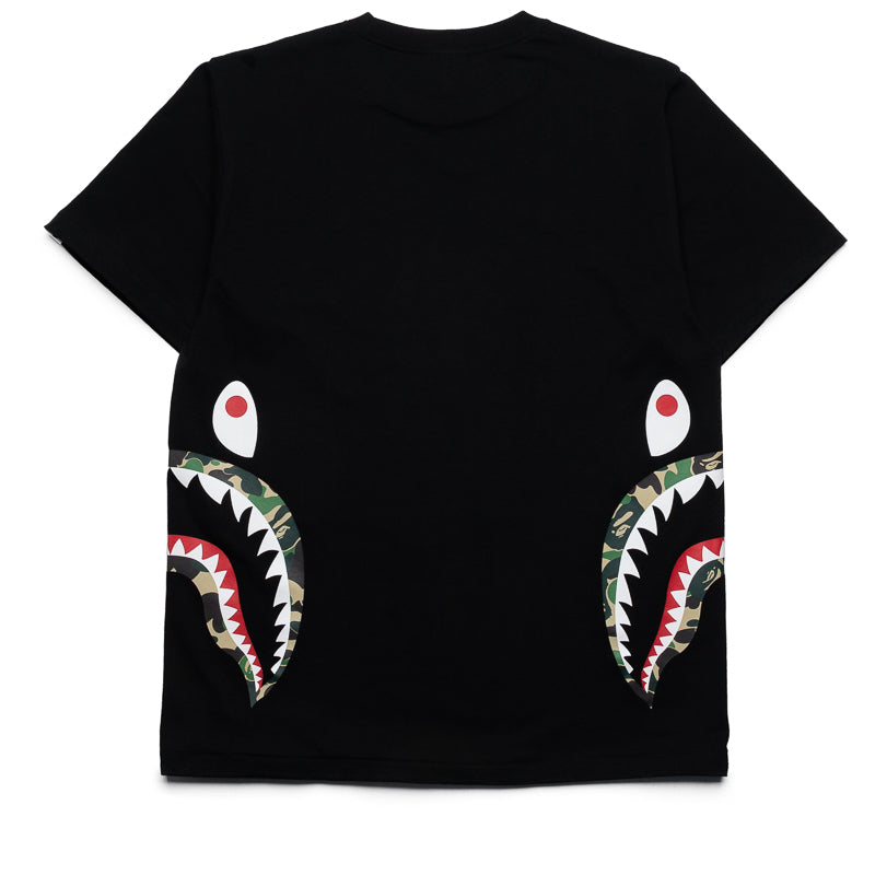 A Bathing Ape ABC Camo Side Shark Tee - Black/Green