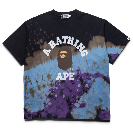 A Bathing Ape Tie Dye College Tee - Black