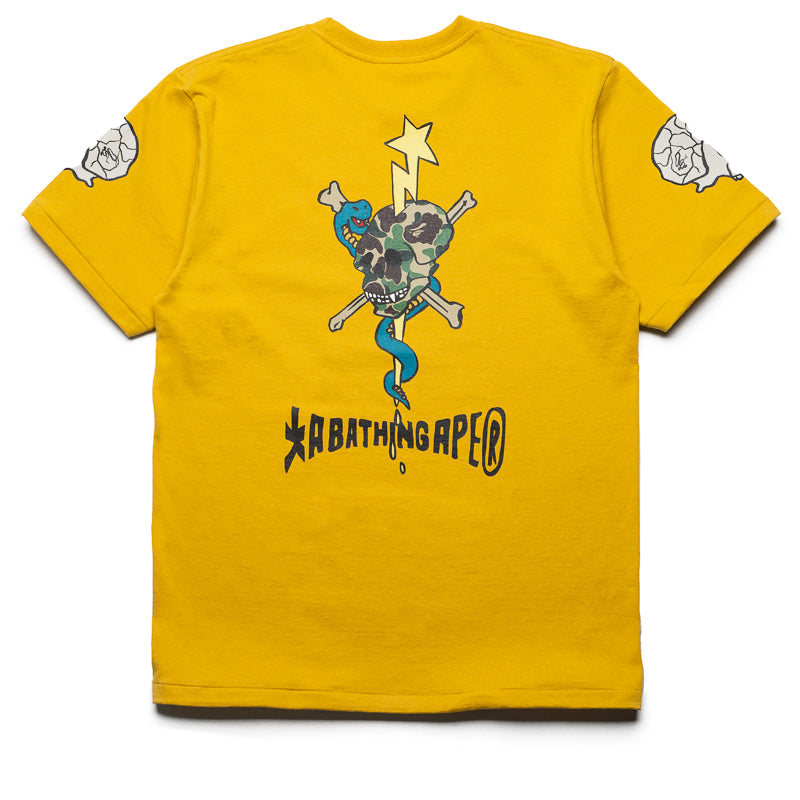 A Bathing Ape Souvenir Skull Tee - Yellow