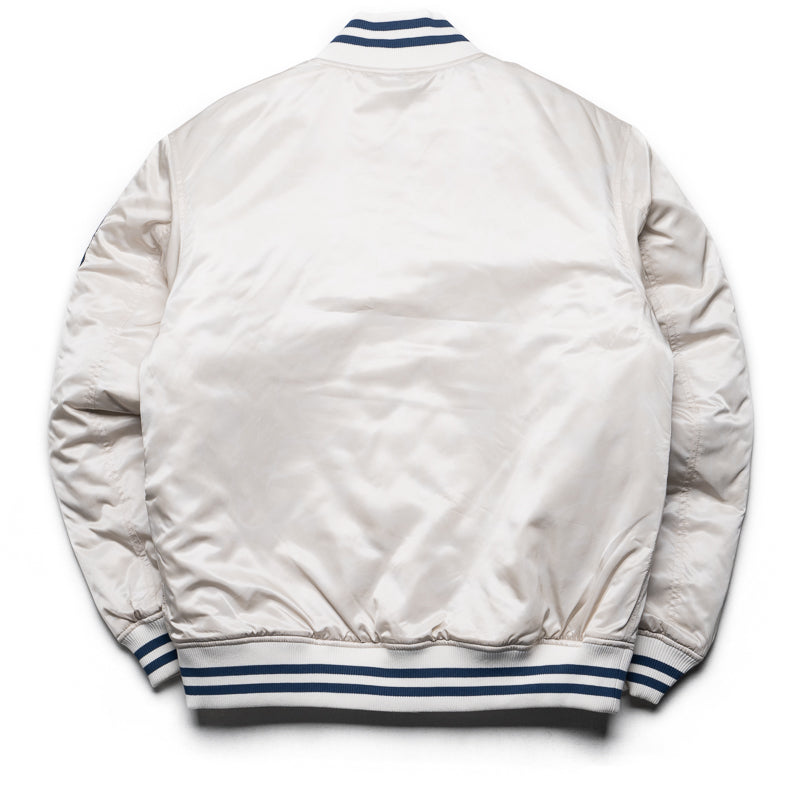 A Bathing Ape Solid Camo NYC Logo Varsity Jacket - Ivory