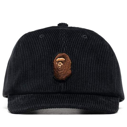 A Bathing Ape Ape Head Corduroy Strapback - Black