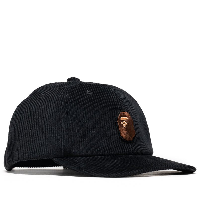 A Bathing Ape Ape Head Corduroy Strapback - Black