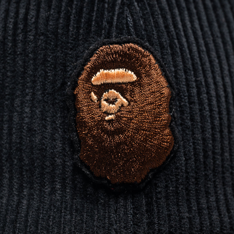 A Bathing Ape Ape Head Corduroy Strapback - Black