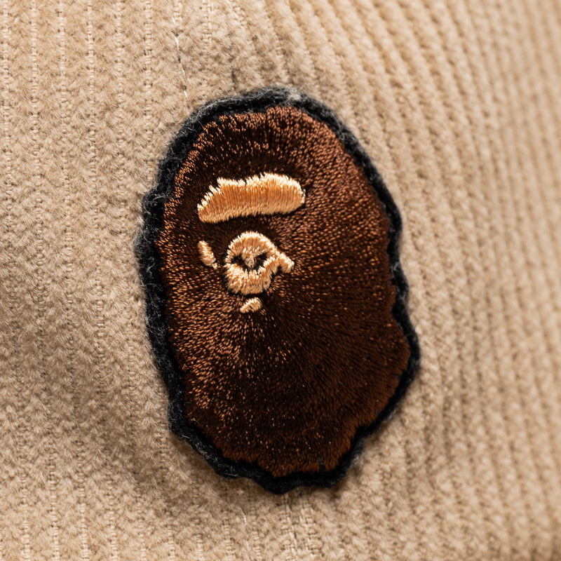 A Bathing Ape Ape Head Corduroy Strapback - Beige