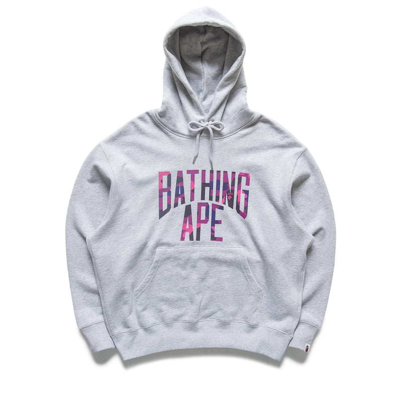 A Bathing Ape NYC Logo Pullover Hoodie - Gray