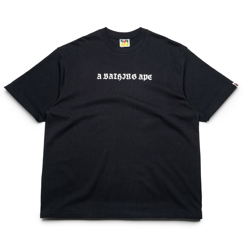 A Bathing Ape Gothic Logo Tee - Black