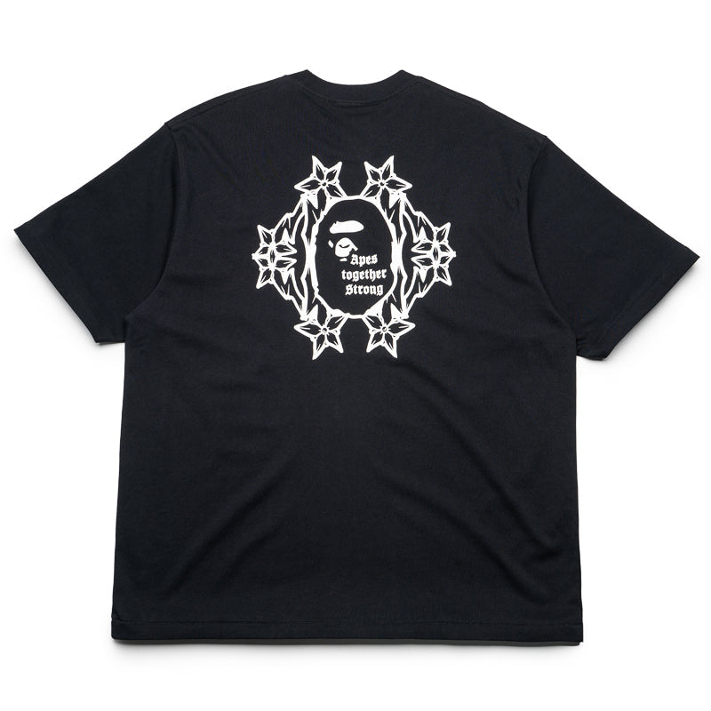 A Bathing Ape Gothic Logo Tee - Black