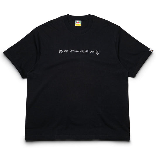 A Bathing Ape Hand Drawn Logo Tee - Black