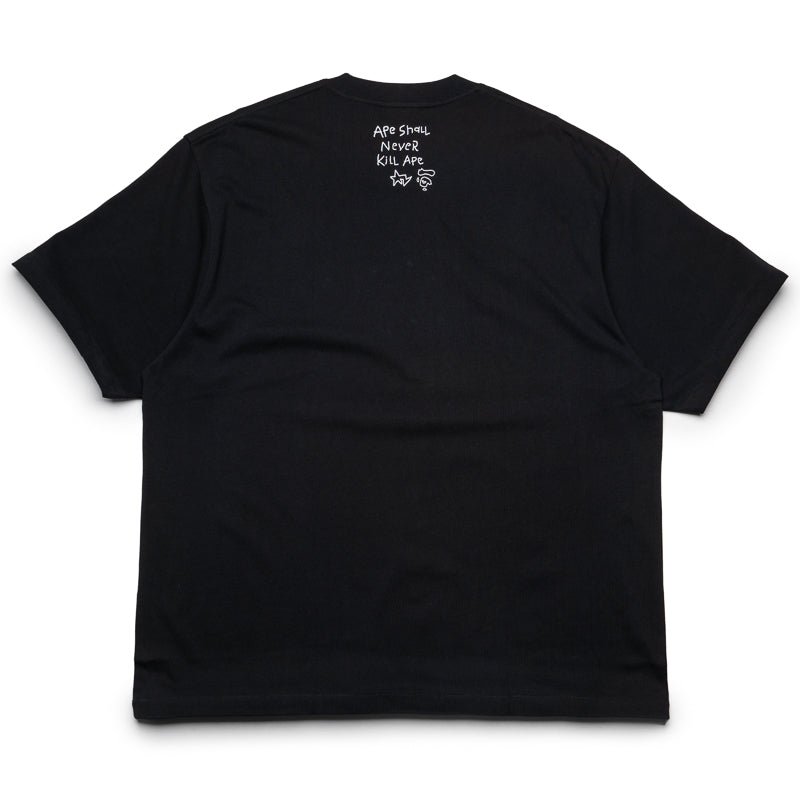 A Bathing Ape Hand Drawn Logo Tee - Black