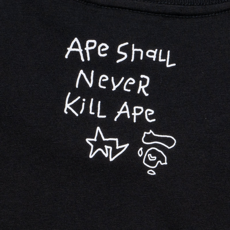 A Bathing Ape Hand Drawn Logo Tee - Black