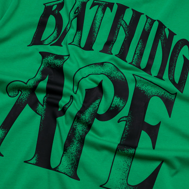 A Bathing Ape Screen Print Logo Tee - Green