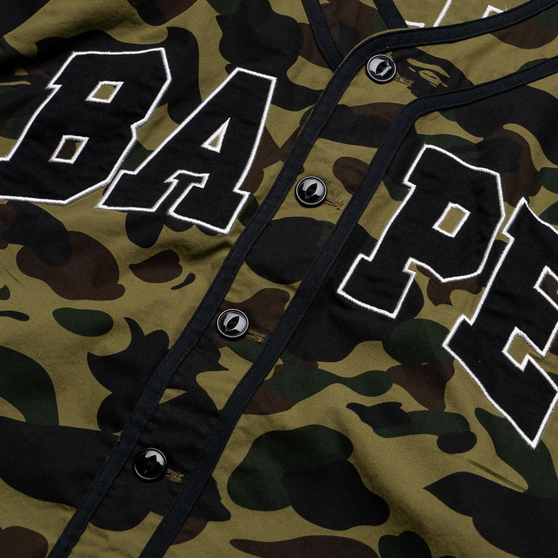 A Bathing Ape 1st Camo Baseball Jersey - Green