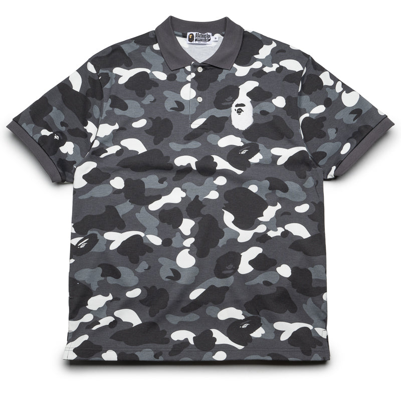 A Bathing Ape City Camo Ape Head Polo - Black