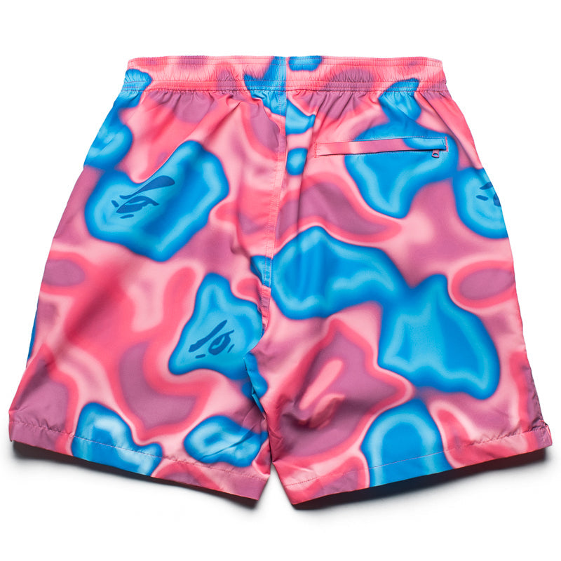 A Bathing Ape Liquid Camo One Point Beach Shorts - Pink